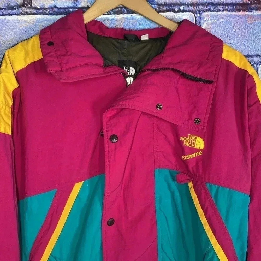 The North Face Women’s Vintage Retro Color block Colorful Jacket Medium - Picture 2 of 9